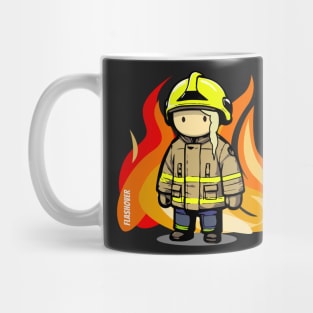 Urban Firefighter Female - Large Design (Light Hair) Mug